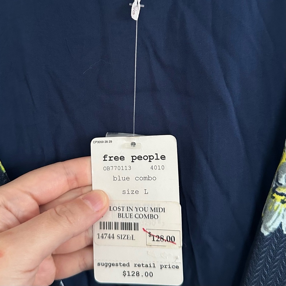 NWT Free People Floral Midi Dress - Picture 5 of 5